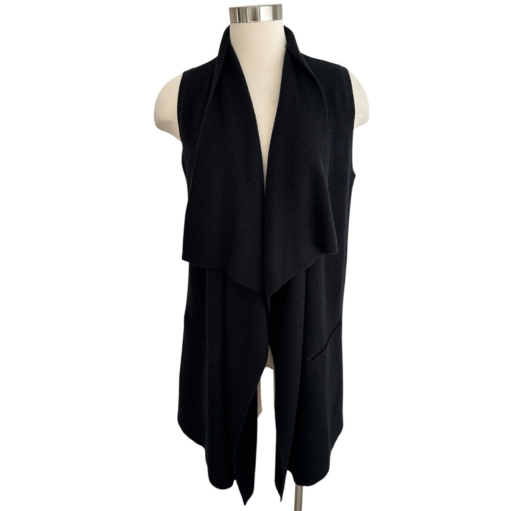 NEW Vince Wool Cashmere Sweater Vest Women S Open Knit Waterfall Cardigan Luxury